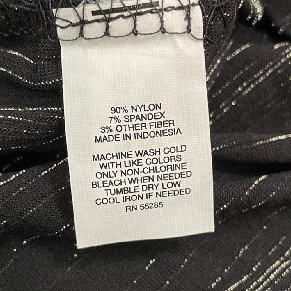 Vintage NWT EXPRESS Tube Top Strapless Black Silver Sparkly Large Y2K Club Party - Picture 11 of 12